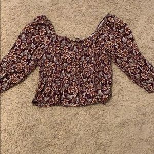 Floral off the shoulder top